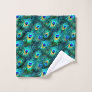 Peacock Glory Wash Cloth