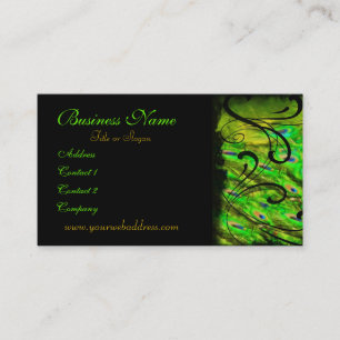 Peacock Green Artistic Business Card