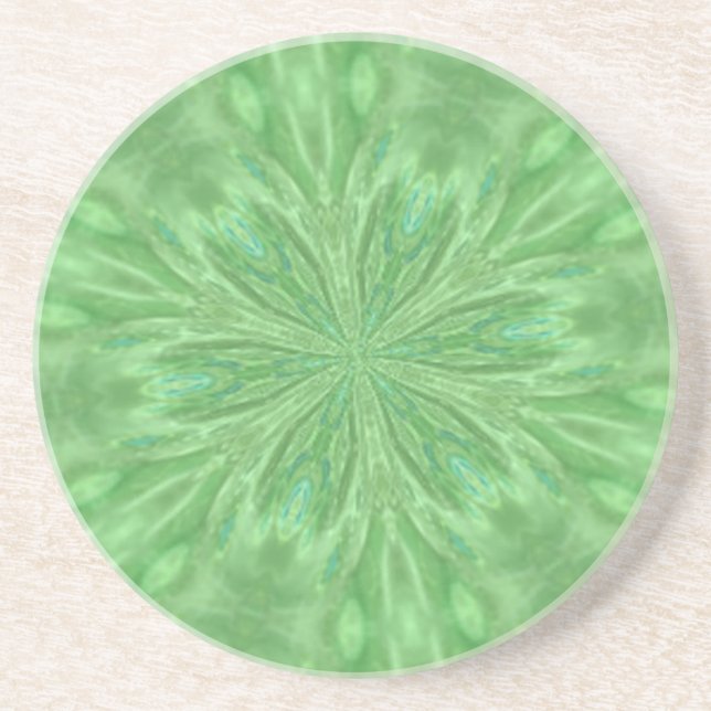 Peacock Green Coaster (Front)