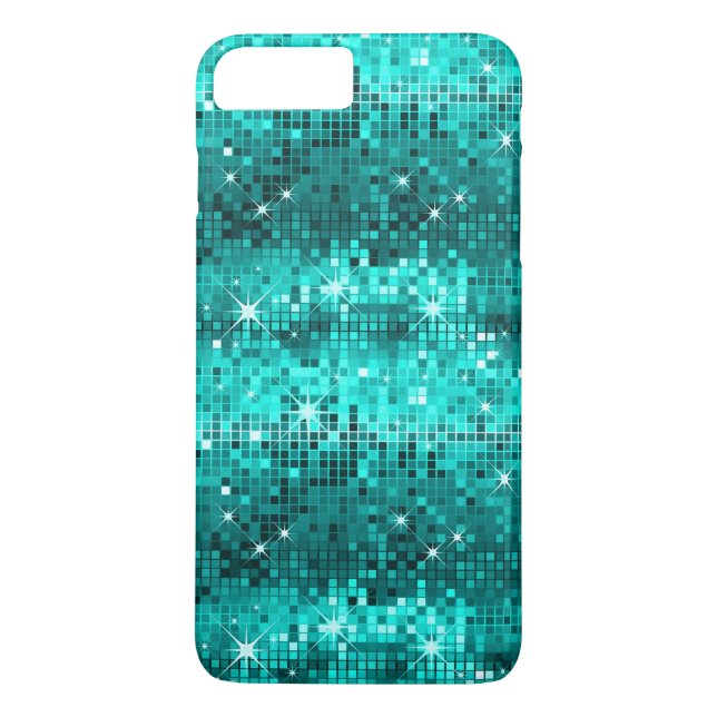 Peacock Green Disco Glitter Case-Mate iPhone Case (Back)
