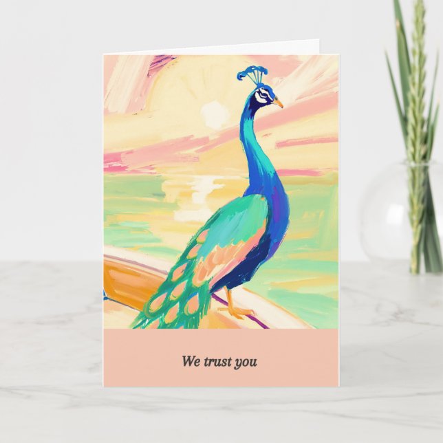 peacock happy birthday card (Front)