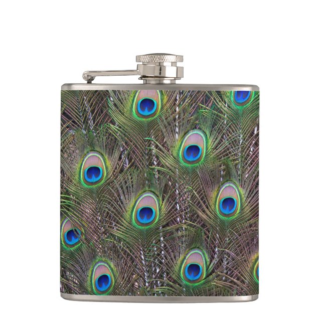 Peacock Hip Flask (Front)