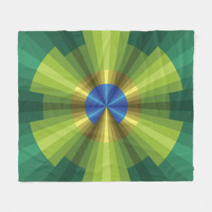 Peacock Illusion Fleece Blanket