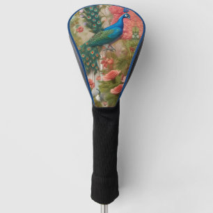 Peacock in Apricot Rose Garden Golf Head Cover