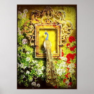 peacock in frame poster FROM 14.95