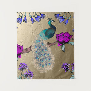 Peacock In Gold Tapestry