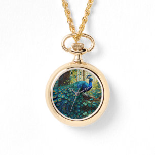 Peacock in the woods watch