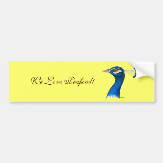 Peacock: Indian Blue Bumper Sticker