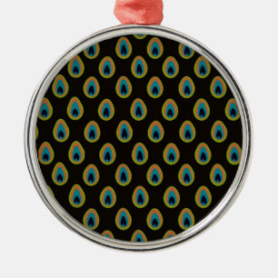 Peacock Inspired Background Metal Tree Decoration
