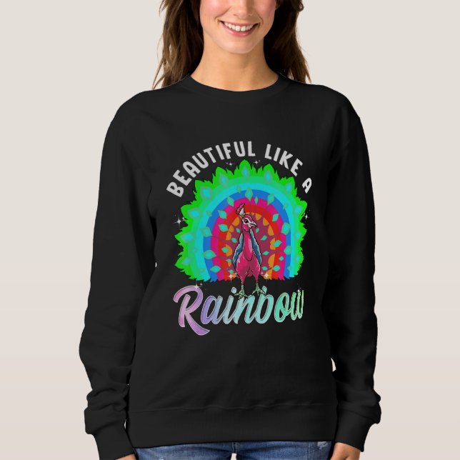 Peacock Inspired Beautiful Colour Bird Related Pea Sweatshirt (Front)
