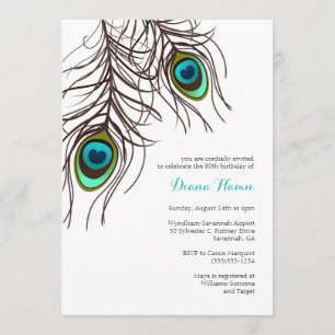 PEACOCK Invitation - Wedding, Birthday & More