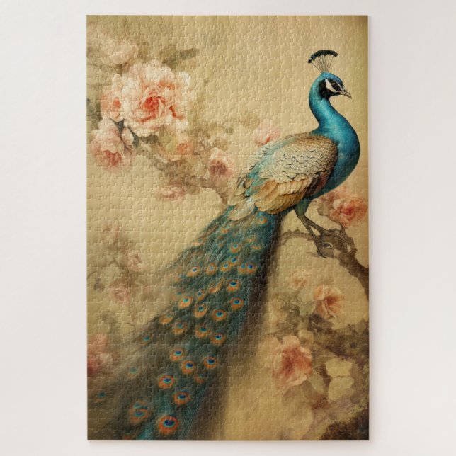 Peacock Jigsaw Puzzle (Vertical)