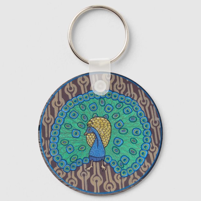 Peacock Key Ring (Front)