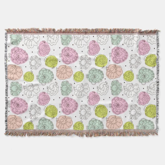 peacock kids wallpaper vintage throw blanket (Front)