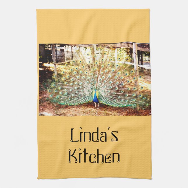Peacock Kitchen Towel (Vertical)