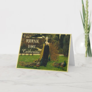 Peacock Lady Thank You Card
