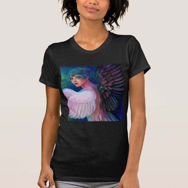 Peacock Lady's Wings of Duality T-Shirt (Front)
