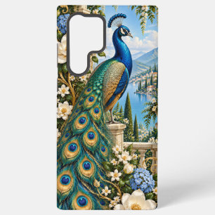 Peacock Lake Garden Floral Design Samsung Galaxy Case