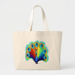 Peacock Large Tote Bag