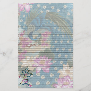 Peacock Lotus Stationery