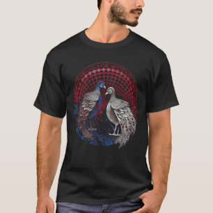 Peacock Lover Artwork Animal Motif Peacock T-Shirt