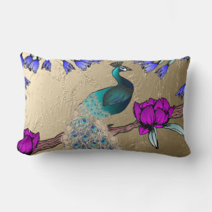 Peacock Lumbar Cushion