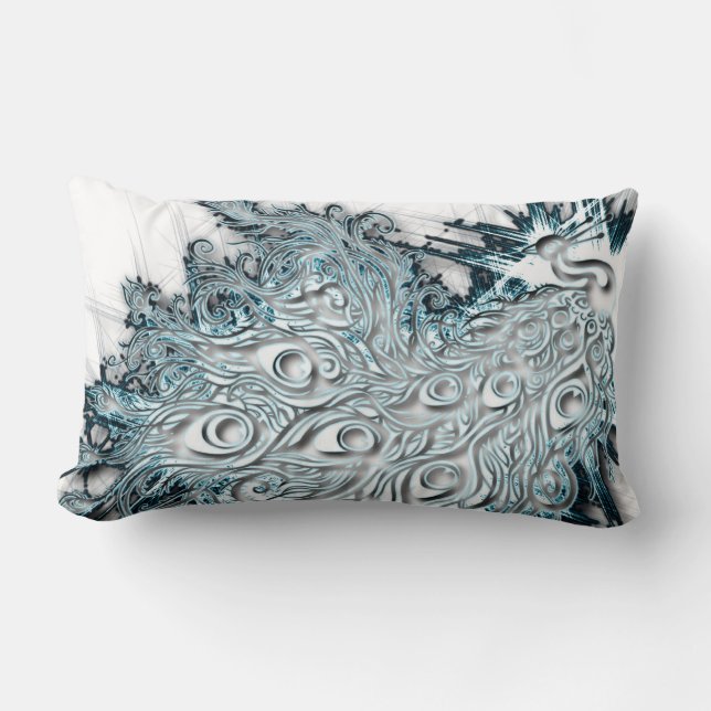 Peacock Lumbar Cushion (Front)