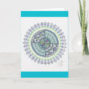 Peacock Mandala Card