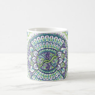 Peacock Mandala Coffee Mug