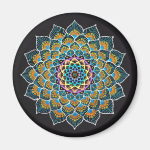 Peacock Mandala Magnet