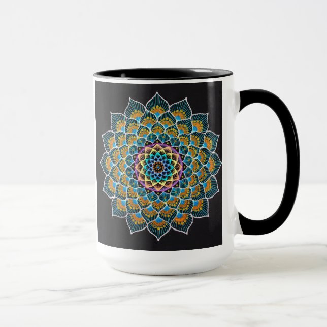 Peacock Mandala Mug (Right)