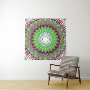 Peacock Mandala Tapestry