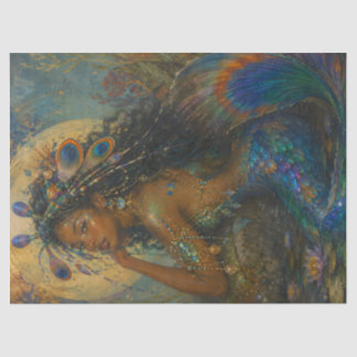 Peacock Mantis Shrimp Mermaid Decoupage Paper