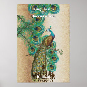 Peacock Mediaeval Renaissance Wedding Poster