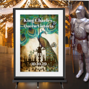 Peacock Mediaeval Renaissance Wedding  Poster