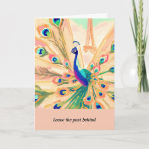 peacock message happy birthday card