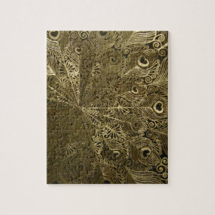 Peacock metal tray jigsaw puzzle