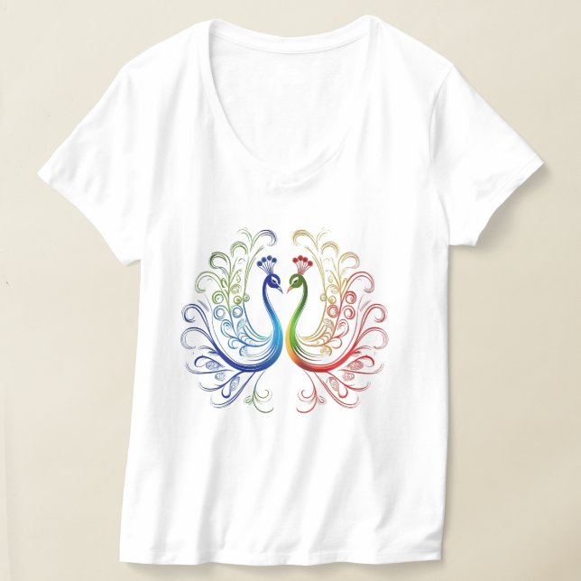 Peacock minimalist T-Shirt (Laydown)
