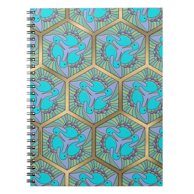 Peacock Mosaica Notebook (Front)