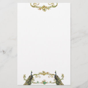 Peacock n Gold Filigree Flyer Announcement