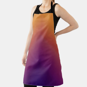 Peacock Ombre Orange Apron