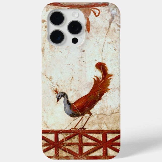 Peacock on Fresco Ancient Roman Antique Painting Case-Mate iPhone Case (Back)
