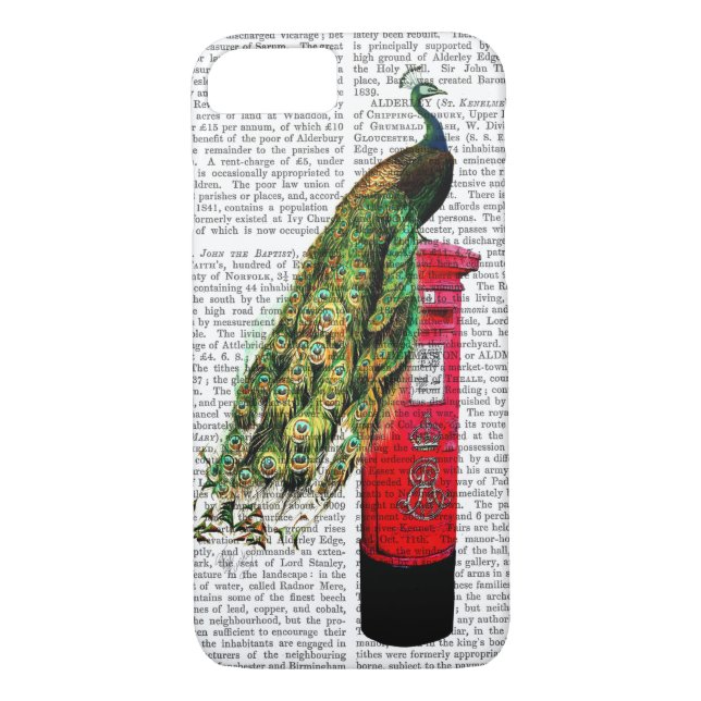 Peacock on Postbox Case-Mate iPhone Case (Back)