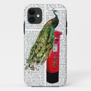 Peacock on Postbox Case-Mate iPhone Case