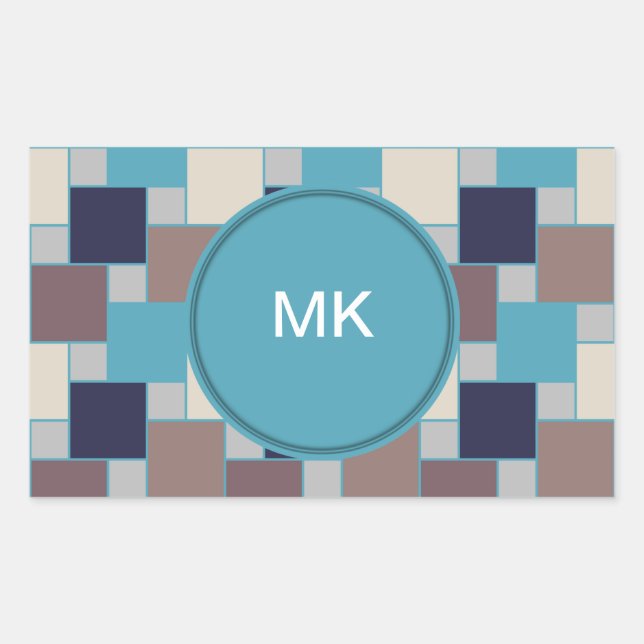 Peacock on the Beach Rectangular Sticker (Front)