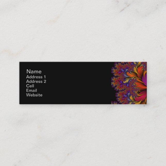 Peacock Ore 2 Mini Business Card (Front)