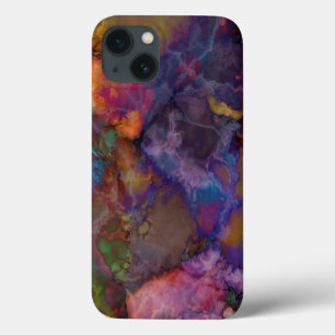 Peacock Ore Chalcopyrite Colourful Marble Pattern iPhone 13 Case