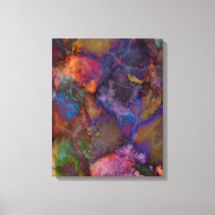Peacock Ore Chalcopyrite Marble Canvas Print