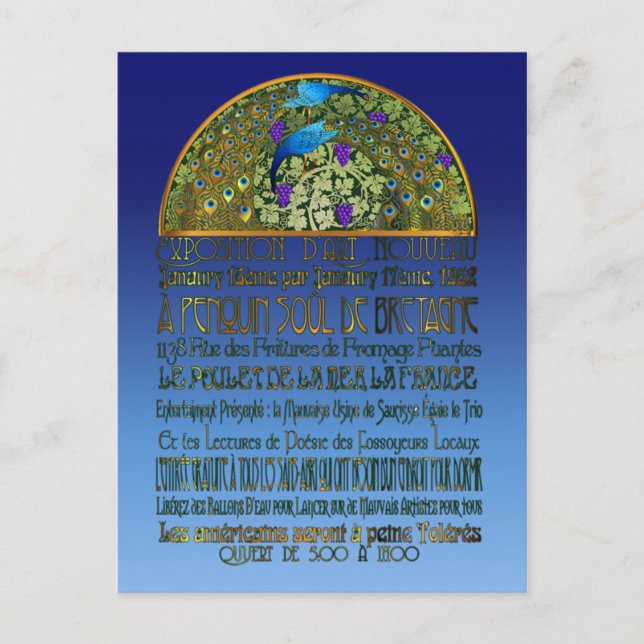 Peacock Pair Postcard (Front)