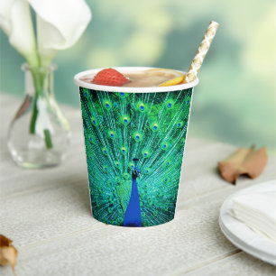 Peacock Paper Cups